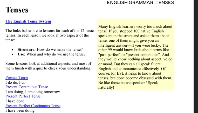 English grammar tense pdf