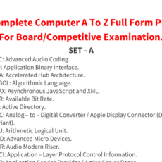 Computer Full Form A To Z Computer Full Form In Hindi