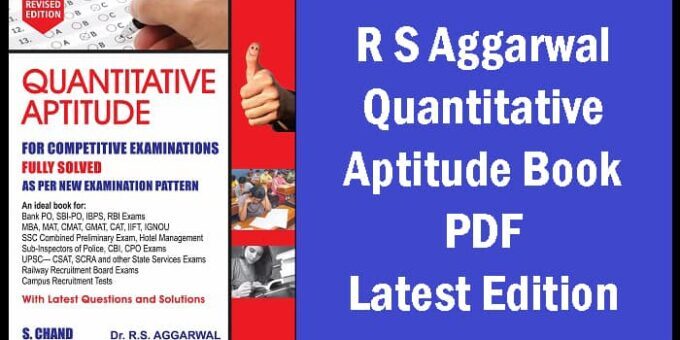 Quantitative Aptitude Book PDF By Rs Aggarwal Free Download