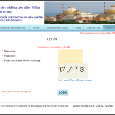 Nuclear Power Corporation of India Limited (NPCIL Online Form 2021 )