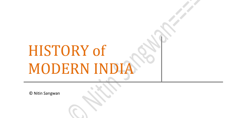 Modern Indian History by Nitin sagwan